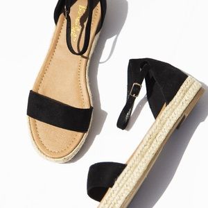 Black Espadrille Sandals!!